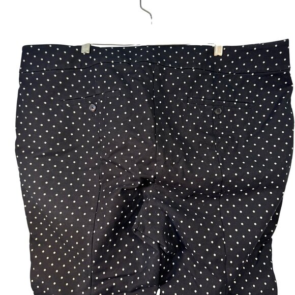 Loft Plus Womens Marisa Skinny Polka Dot Pants Size 20 Black & White - Picture 7 of 9
